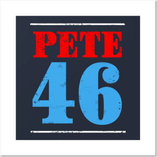 Mayor Pete Buttigieg could just become the 46th President in 2020. Distressed text version. Posters and Art